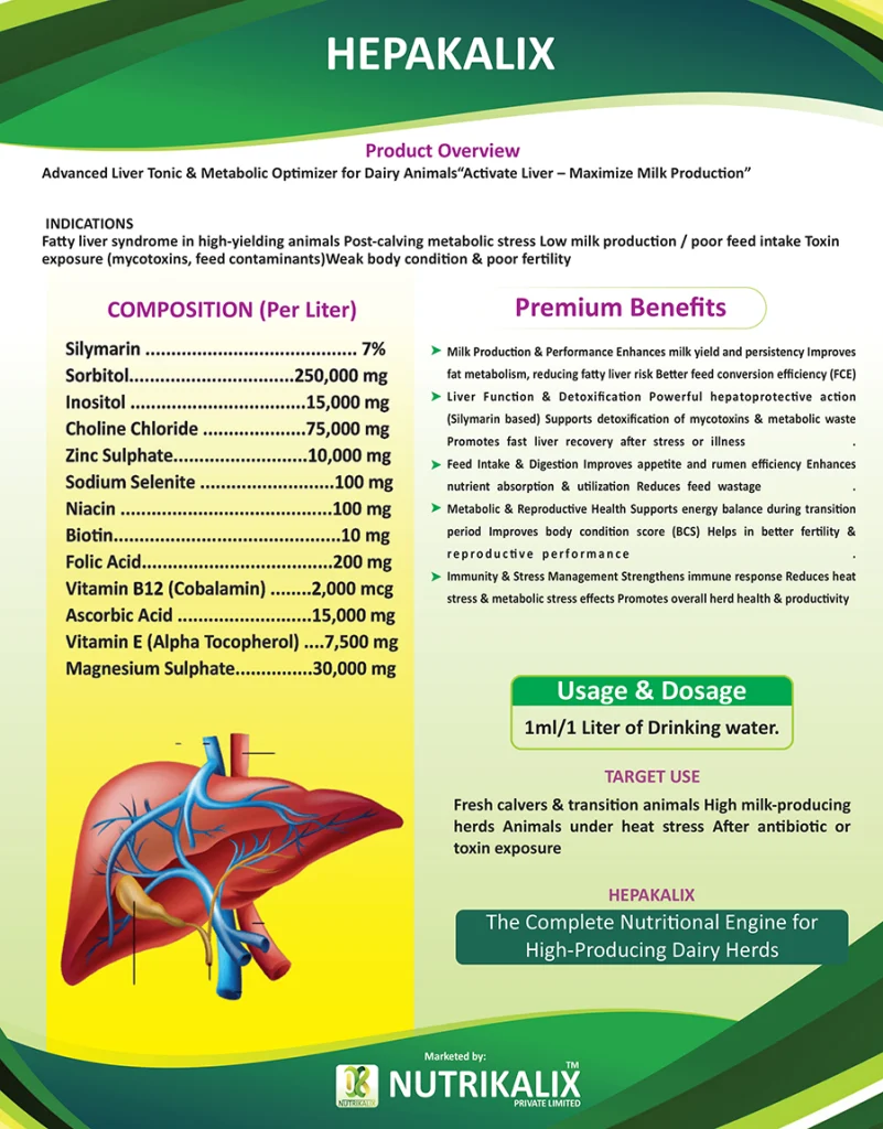 Hepakalix Liver Supplement for Cows